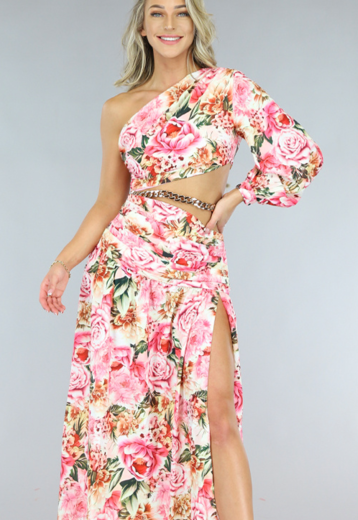 OP=OP! Bloemenprint Maxi Jurk