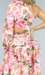 Bloemenprint Maxi Jurk met One Shoulder en Cut Outs