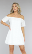 Witte Broderie Off Shoulder Jurk