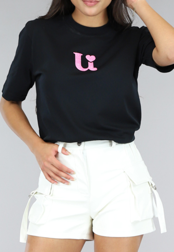 SALE50 Uwantisell™  Brand Oversized T-Shirt Zwart