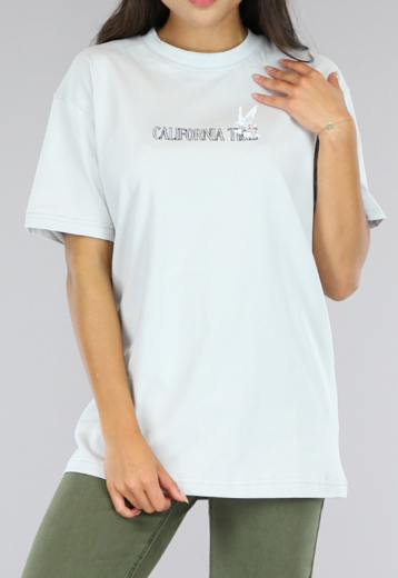Grijs Oversized Duif T-Shirt