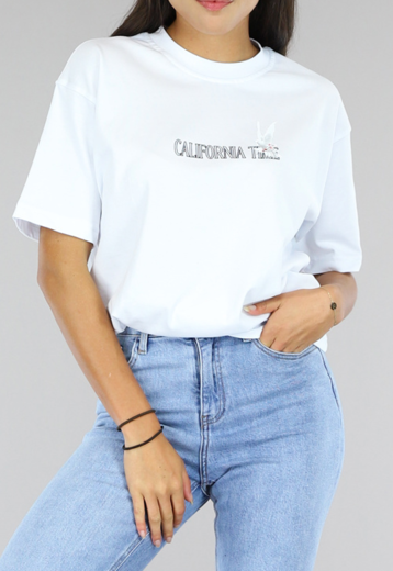 Wit Oversized Duif T-Shirt