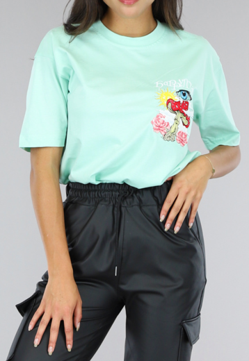 SALE50 Mint Oversized Trippy T-Shirt