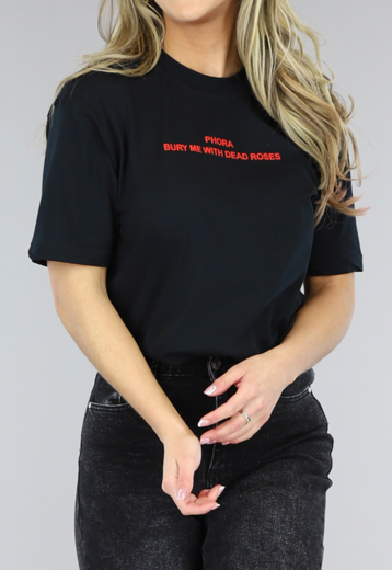 Zwart Oversized Roos T-Shirt