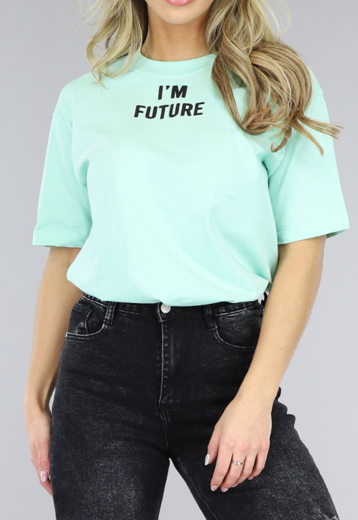 SALE35 Mint Oversized Future T-Shirt