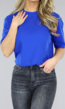 Royaal Blauw Basic Oversized T-Shirt