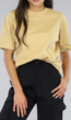 Camel Basic Oversized T-Shirt