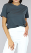 Grijs Basic T-Shirt met Lichte Stretch