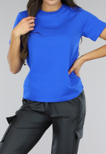 Blauw Basic T-Shirt