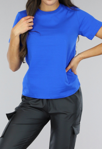 NEW0504 Blauw Basic T-Shirt