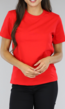 Rood Basic T-Shirt met Lichte Stretch