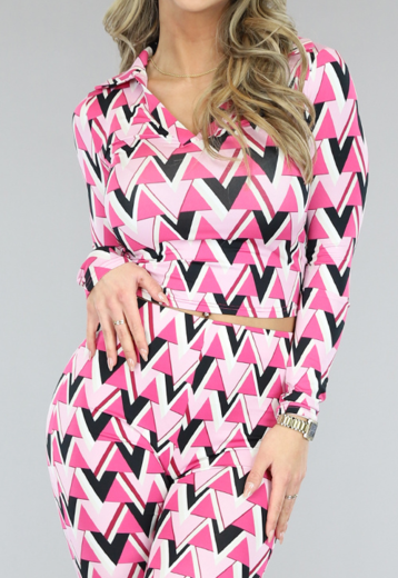 BF2023 Fuchsia Longsleeve Retro Top