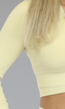Zacht Gele Longsleeve Sporttop met Rits