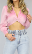 Babyroze Crop Blouse met Strikdetail