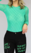 Groene Mesh Body met Ruitpatroon