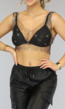 Zwart Fishnet Topje met Strass