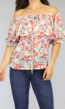 Witte Off-Shoulder Top met Bloemenprint