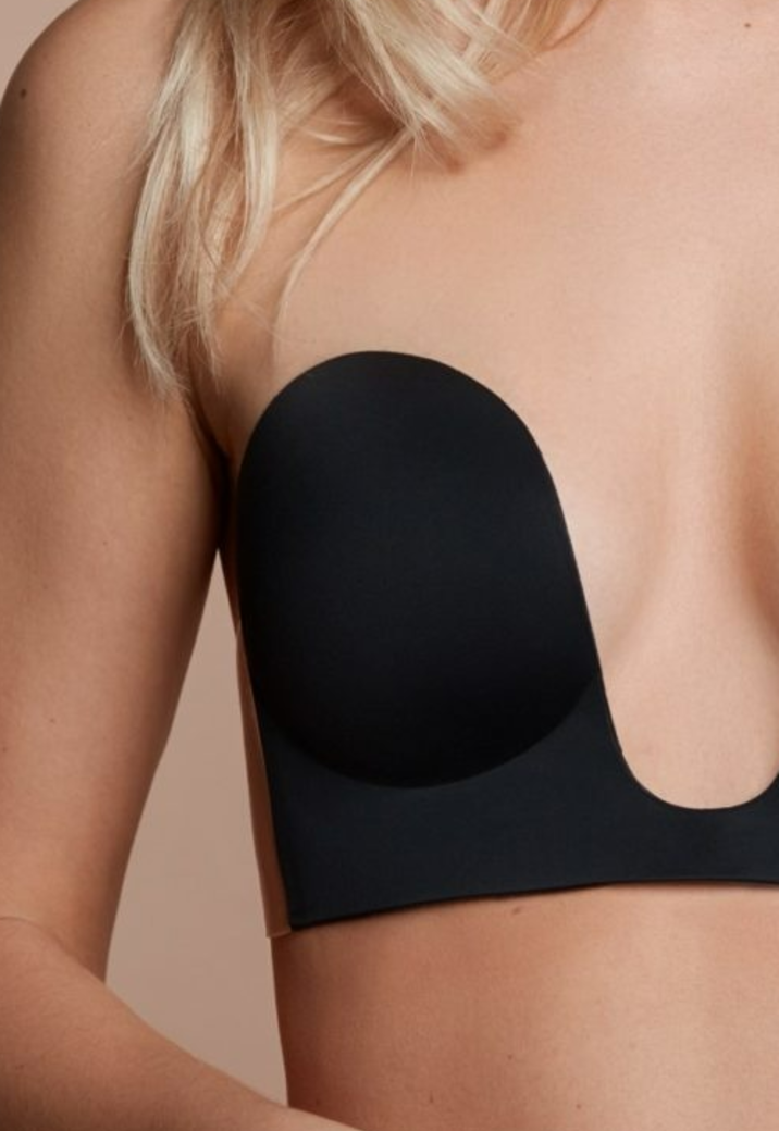 Backless U-Style Push-Up Bra Zwart