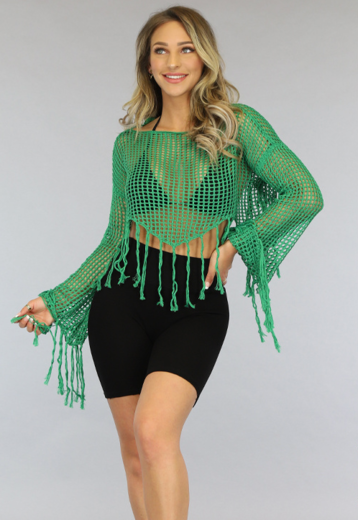 SALE50 Groene Cover Up Top