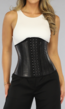 Zwarte Lederlook Waist Trainer