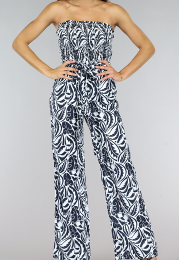 BF2023 Strapless Print Jumpsuit