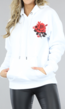 Witte Rose Oversized Hoodie