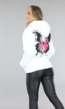 Witte Butterfly Oversized Hoodie