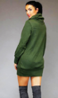 Groene Kerst Hoodie Dress met Col