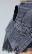 Zwarte 2-Piece met Jeans Gilet en Tule Rok