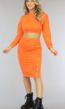 BF2023 Oranje Comfy Crop Set met Rok