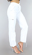 Witte Cargo Broek met Rits