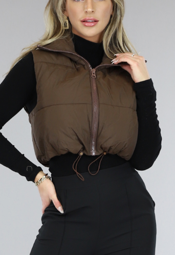 BF2023 Bruine Cropped Bodywarmer