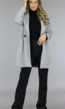 Basic Grijze Trenchcoat met Zakken