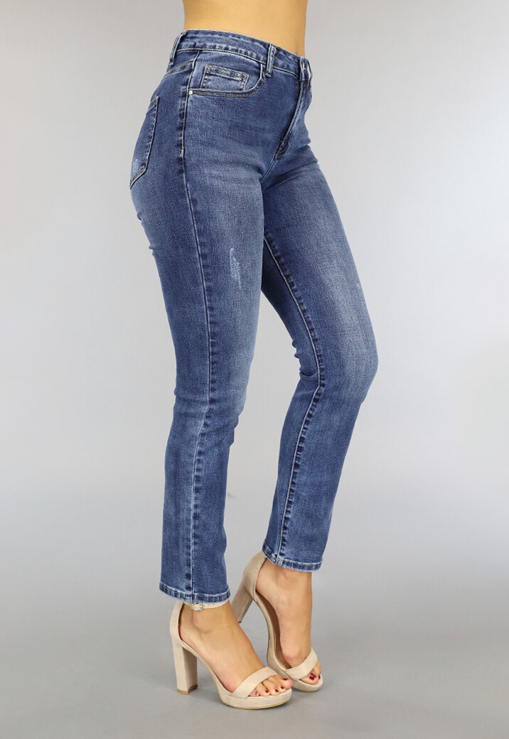 Donkerblauwe Relaxed Fit Jeans