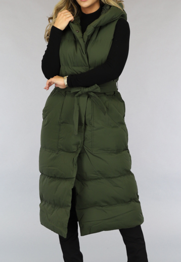 Groene Lange Bodywarmer