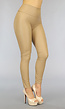 Basic Beige High Waist Lederlook Legging