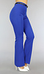 Blauwe Pantalon met Wijde Pijpen en Riem