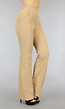 Camel Flared Pantalon met Biesje