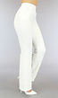 BF2023 Witte Flared Pantalon met Biesje