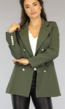 Groene Longsleeve Blazer met Knopen