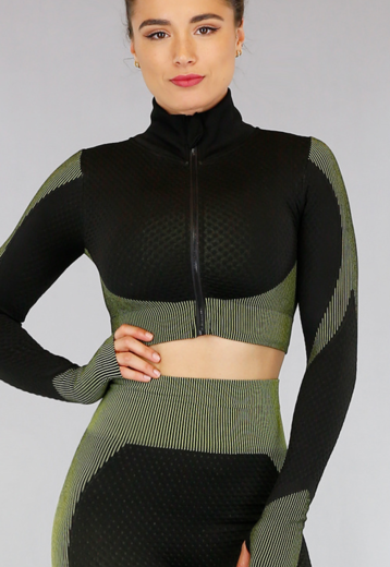 OP=OP! Zwart Sportvestje met Patronen