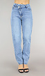 Blauwe Jeans met Schuine Sluiting