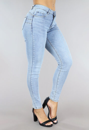 BF2023 Acid Wash Mid Waist Jeans