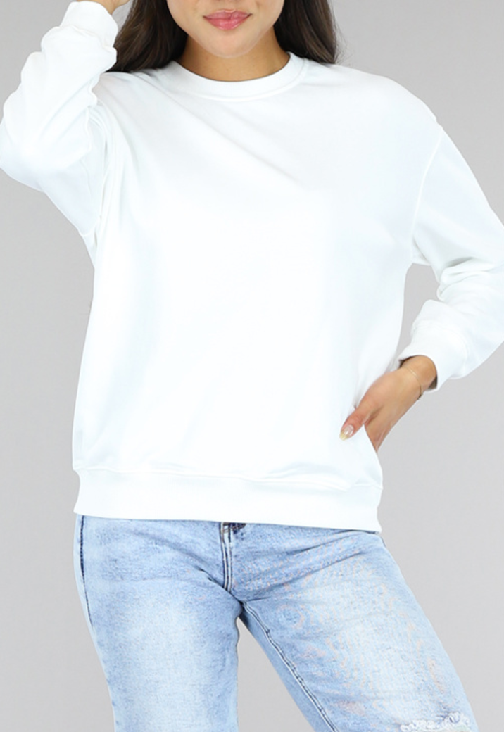 Basic Witte Sweater