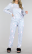 Comfy Grijze Pyjama met Roze Sterren