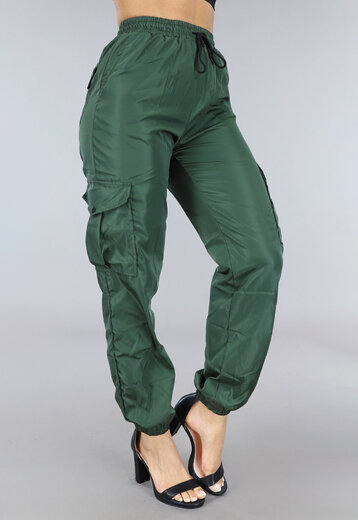 NEW0803 Groene Parachute Cargo Broek