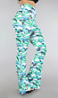 Groene Jungle Print Broek met Flair