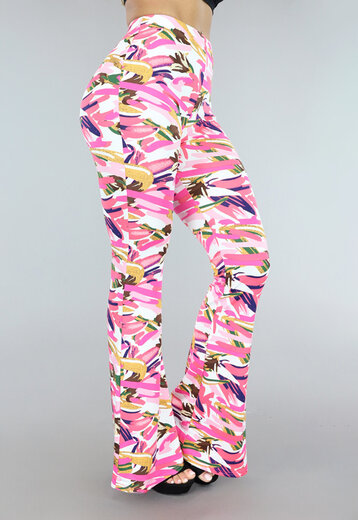 BF2023 Fuchsia Jungle Print Broek