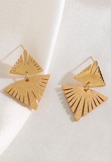 Gouden Triangle Oorbellen