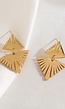 Gouden Glinsterende Triangle Oorbellen